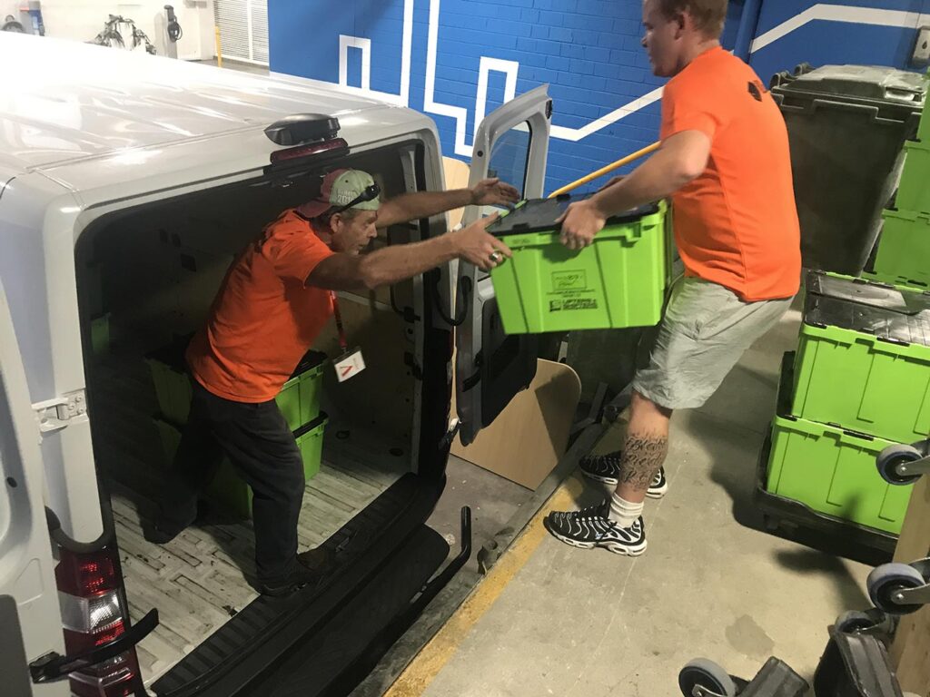 office removalists loading crates